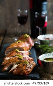 Roast Pork Tenderloin With Herbs And Red Wine