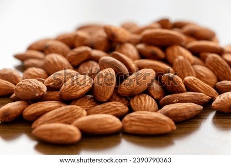 A lot of roasted almonds