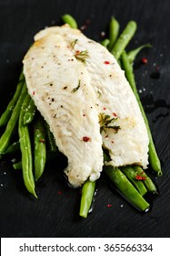 Roasted Basa Fillet With Green Bean