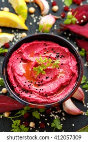 Roasted Beet hummus, creamy and delicious