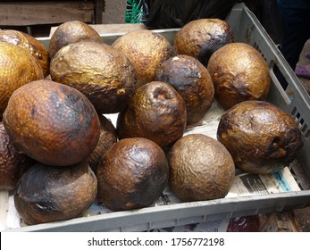 Roasted Breadfruit At Market. Mandeville, Jamaica