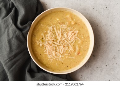 Roasted Cauliflower Soup With Vegan Parmesan