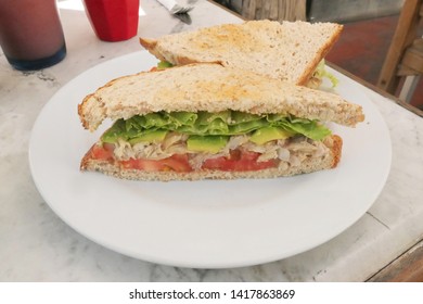 Roasted Chicken Avocado Sandwich At Cafe