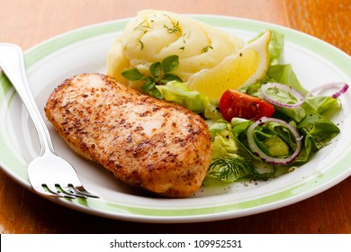 Roasted Chicken Breast And Mashed Potatoes