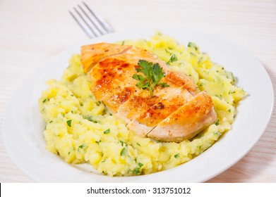 Roasted Chicken Breast And Mashed Potatoes