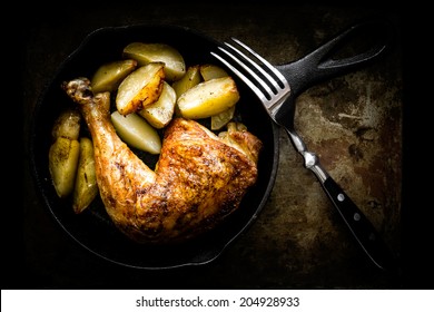 Roasted Chicken Leg With Potatoes