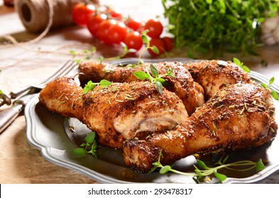 Roasted Chicken Legs With Thyme