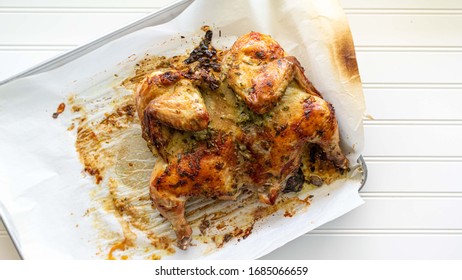 Roasted Chicken On Baking Sheet Pan