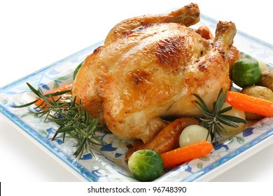 roasted chicken with vegetables - Powered by Shutterstock