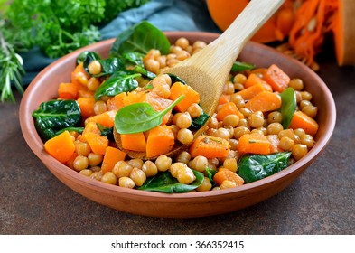 Roasted Chickpea And Butternut Squash Salad