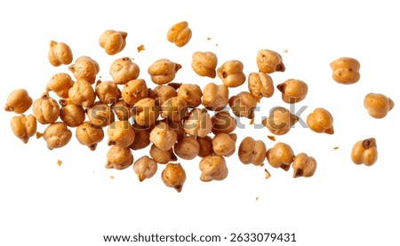 Roasted chickpeas exploding on a transparent background, perfect for food and snack related projects