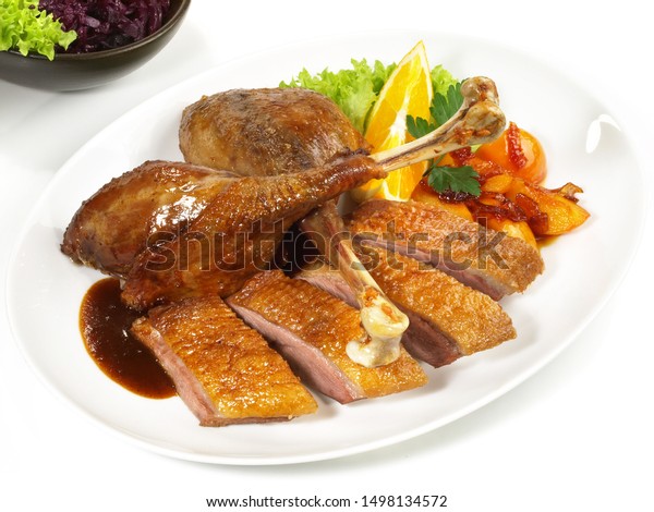 Roasted Christmas Goose Decoration Stock Image Download Now