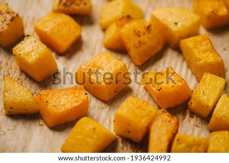 Roasted chunks of butternut squash