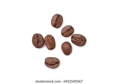 Roasted coffee bean isolated on white - Powered by Shutterstock