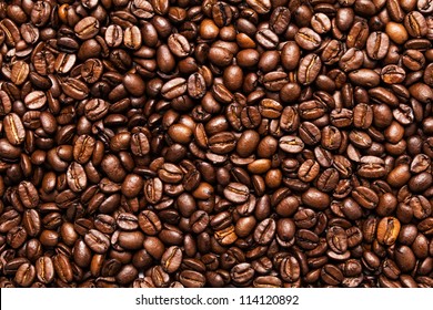 roasted coffee beans, can be used as a background - Shutterstock ID 114120892