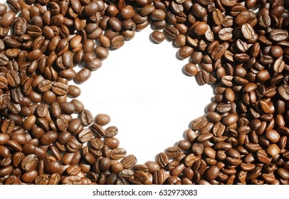 Roasted coffee beans diamond-shaped frame - Powered by Shutterstock