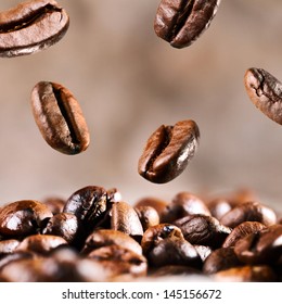 Roasted Coffee Beans Is Falling Down