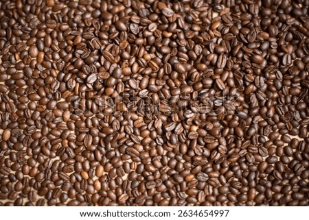 Roasted coffee beans texture background