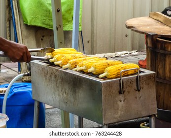 Roasted Corn At Bangsar Market In Kuala Lumpur, Malaysia