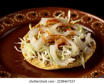 Roasted corn with cabbage, cream, pork skin and sauce. - Shutterstock ID 2238467157