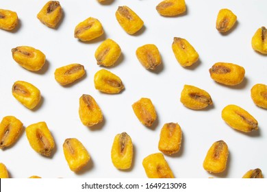 Roasted Corn Nuts On White Background