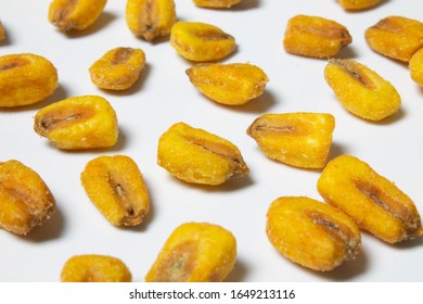 Roasted Corn Nuts On White Background