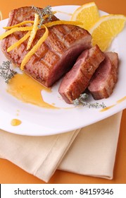 Roasted Duck Breast With Orange Sauce