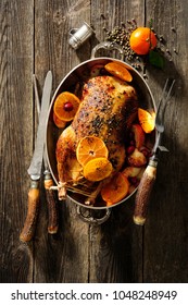 Roasted Duck With Tangerines.