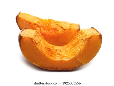 Roasted muscat squash slices isolated on white background - Powered by Shutterstock