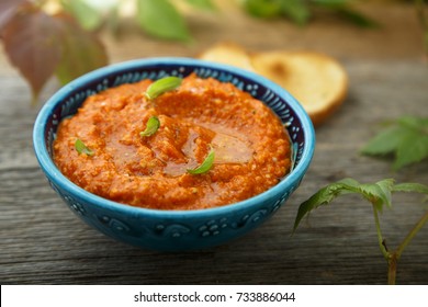 Roasted Peppers, Tomatoes And Basil Dip