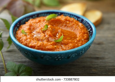 Roasted Peppers, Tomatoes And Basil Dip