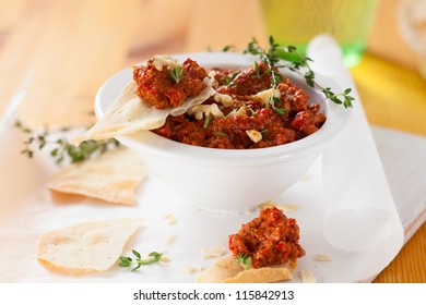 Roasted Red Pepper And Walnut Dip