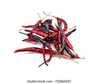 Roasted Red Peppers Isolated On White Background  