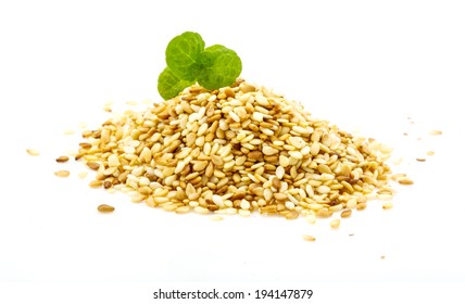 Roasted Sesame Seeds Heap Isolated 