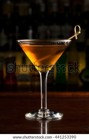 Rob Roy Cocktail in martini classic glass Foto stock © 