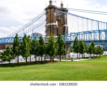 Robeling Bridge Cincinnati In Spring