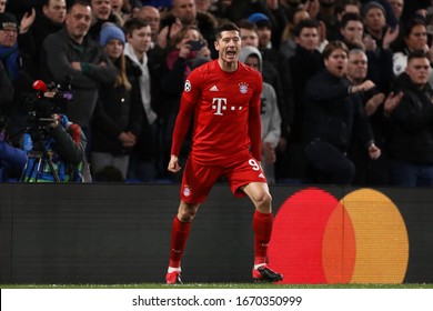 Robert Lewandowski of Bayern Munich - Chelsea v Bayern Munich, UEFA Champions League - Round of 16 First Leg, Stamford Bridge, London, UK - 25th February 2020