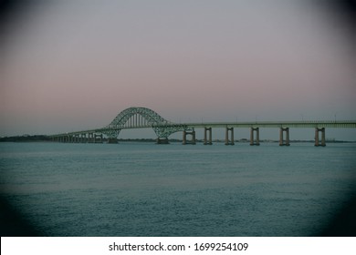 Robert Moses Bridge At Sunset