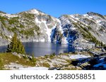 Robin Lake and Granite Mountain. Alpine Lakes Wilderness. 
Cascade Mountains, Washington