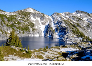 Robin Lake and Granite Mountain. Alpine Lakes Wilderness. 
Cascade Mountains, Washington - Powered by Shutterstock