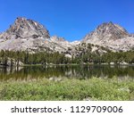 Robinson Peak (left) and Two Eagle Peak (Right) above Big Pine Lake #4, Eastern Sierra Nevada Mountains, California, June 2018