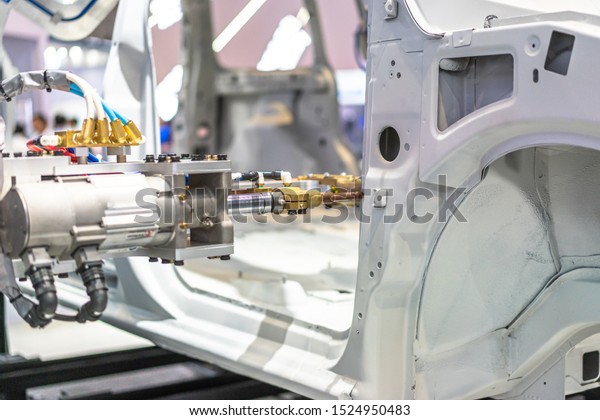robot arm in automobile
production line