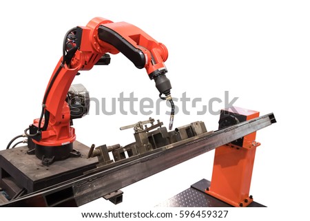 robot arm for industry isolated