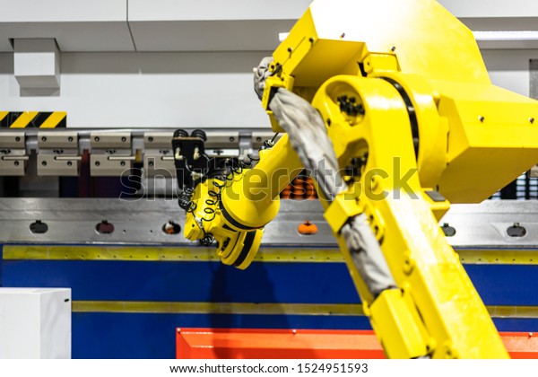 Robot Arm Working Factory Stock Photo Edit Now