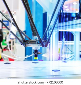 robot in assembly line working in factory. Smart factory industry 4.0 concept. - Shutterstock ID 772108000