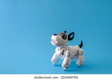 Robot dog pet on light blue background - Shutterstock ID 2014409705