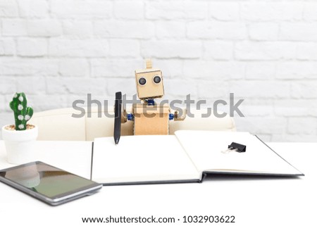 Robot with hands. Artificial Intelligence