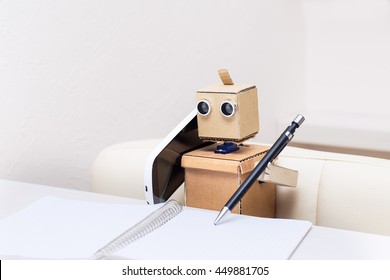 Robot Talking On The Phone