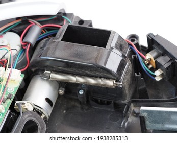 Robot Vacuum Cleaner Disassembled For Repair. Belarus, Minsk, 2021