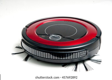 Robot vacuum cleaner isolated on white background
